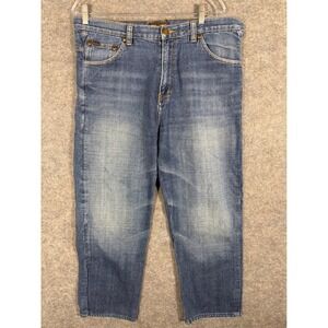 Rever8‎ Mens Blue Jeans Straight Leg Denim Pants Size 36x30